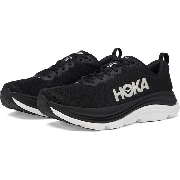 NIB Hoka One Women's Graviota 5 Running Athletic Sneakers 6.5 WIDE  BLACK WHITE - Picture 1 of 6